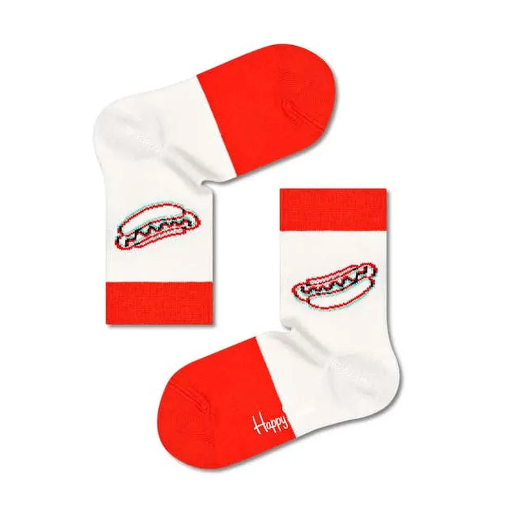 Носки 3D Hotdog Happy Socks, белый