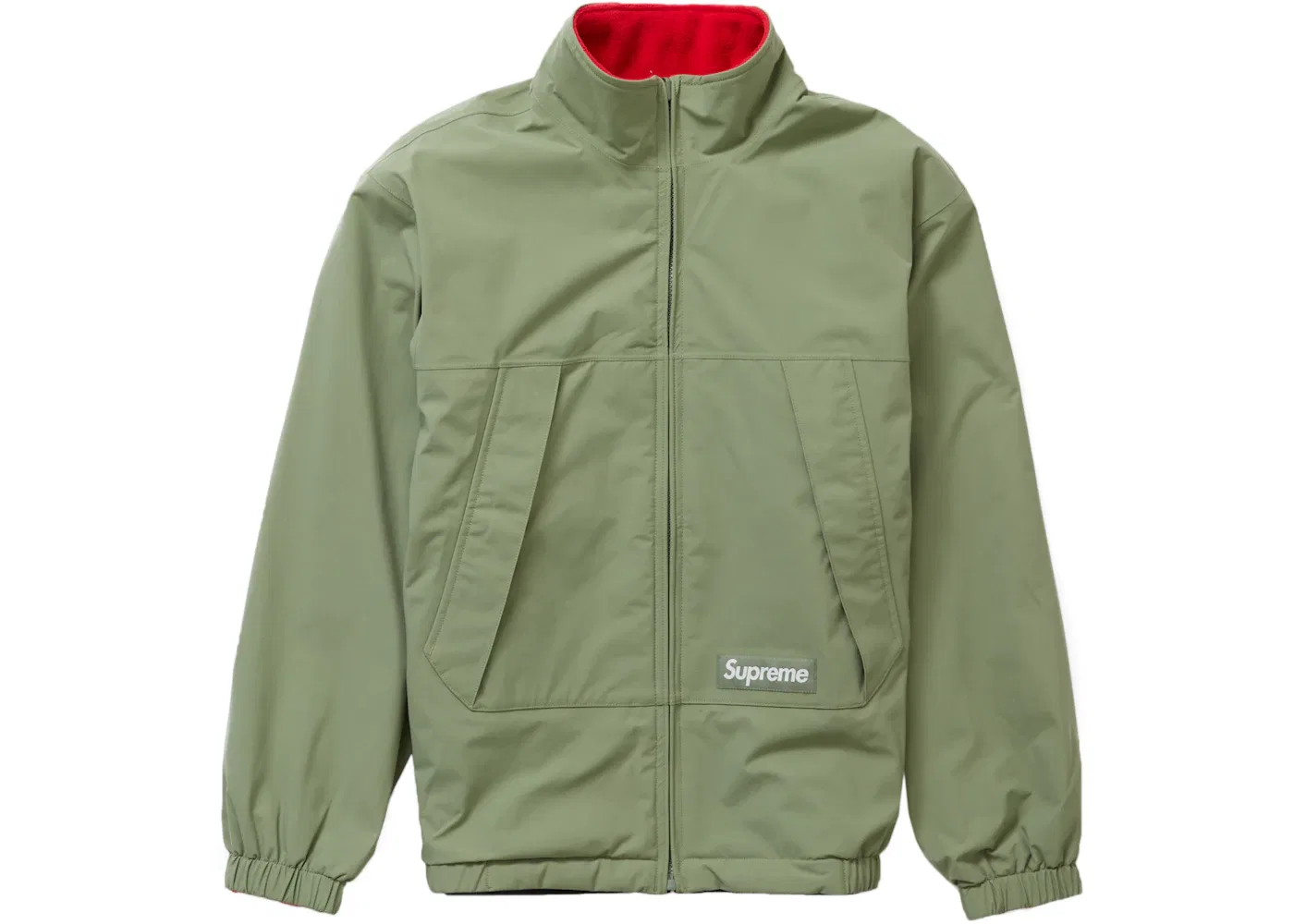 Мужская куртка с капюшоном двусторонняя Supreme GORE-TEX Reversible Polartec Lined, Light Olive