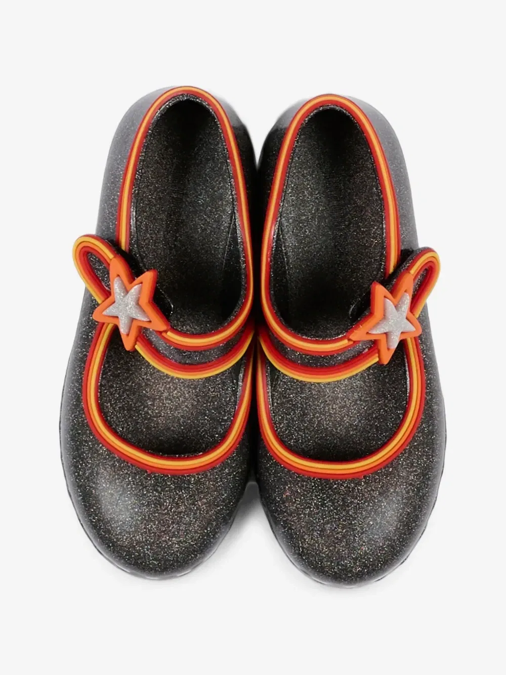 Балетки Hip Ballerina со звездным патчем Mini Melissa, черный — фото 4