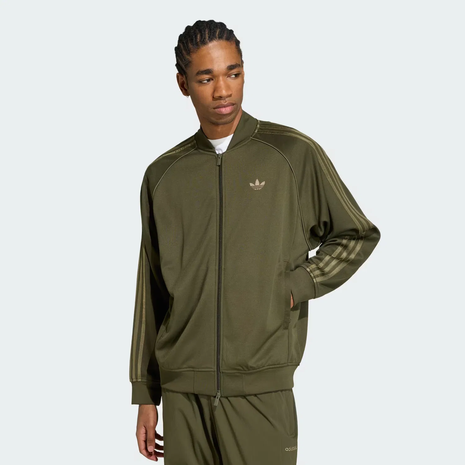 Мужская олимпийка свободного кроя SST Adicolor Classics Loose Tracktop Adidas Originals, Night Cargo