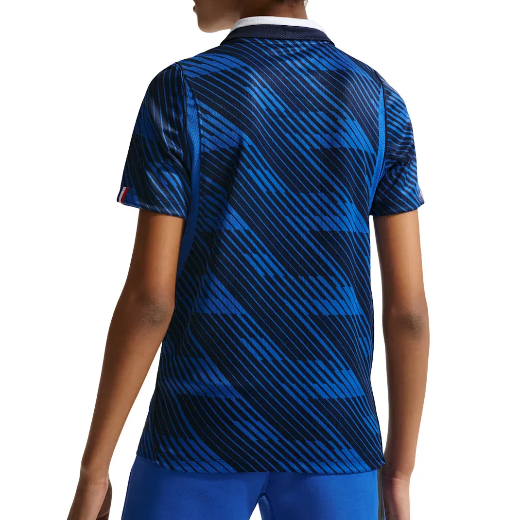 Детская футболка-джерси Nike France National Team 2026 Stadium Home Dri-FIT Game Royal Blackened Blue White, синий — фото 3
