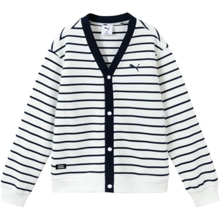 Куртка V-Neck, Moderate, PUMA, White Blue Tone