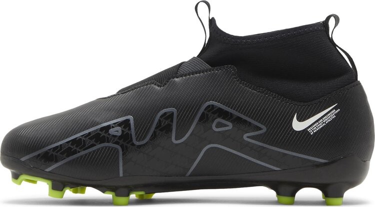 Бутсы Nike Zoom Mercurial Superfly 9 Academy FG MG GS 'Black Dark Smoke Grey', черный — фото 4