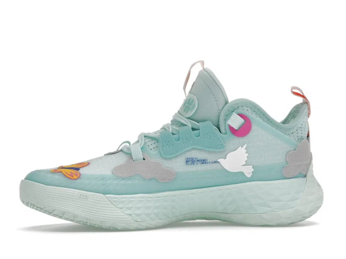 Детские баскетбольные кроссовки Adidas Harden Vol. 5 Futurenatural, Clear Mint Crew Yellow Clear Mint — фото 3