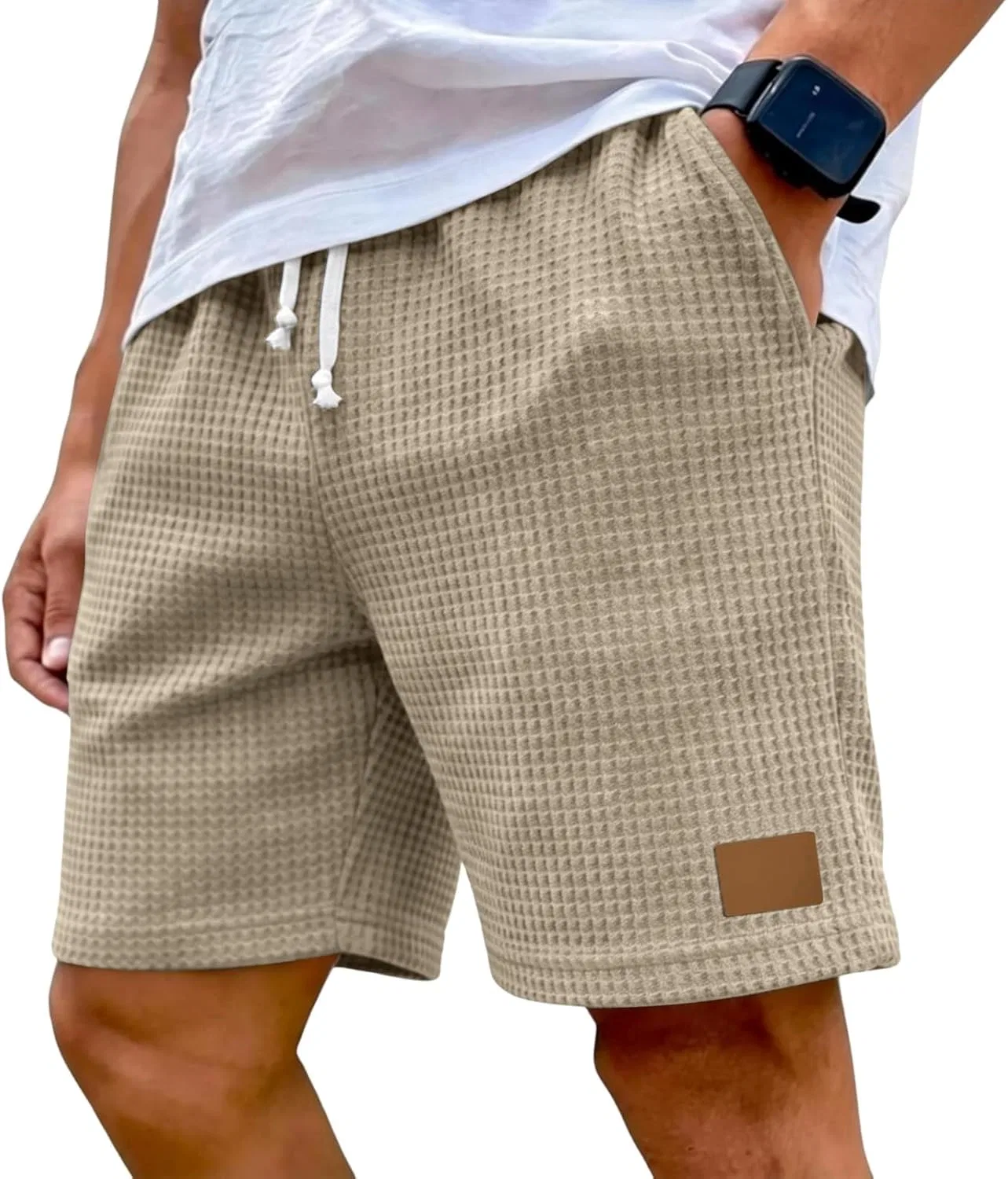 Шорты повседневные вафельные, Generic, 02-khaki
