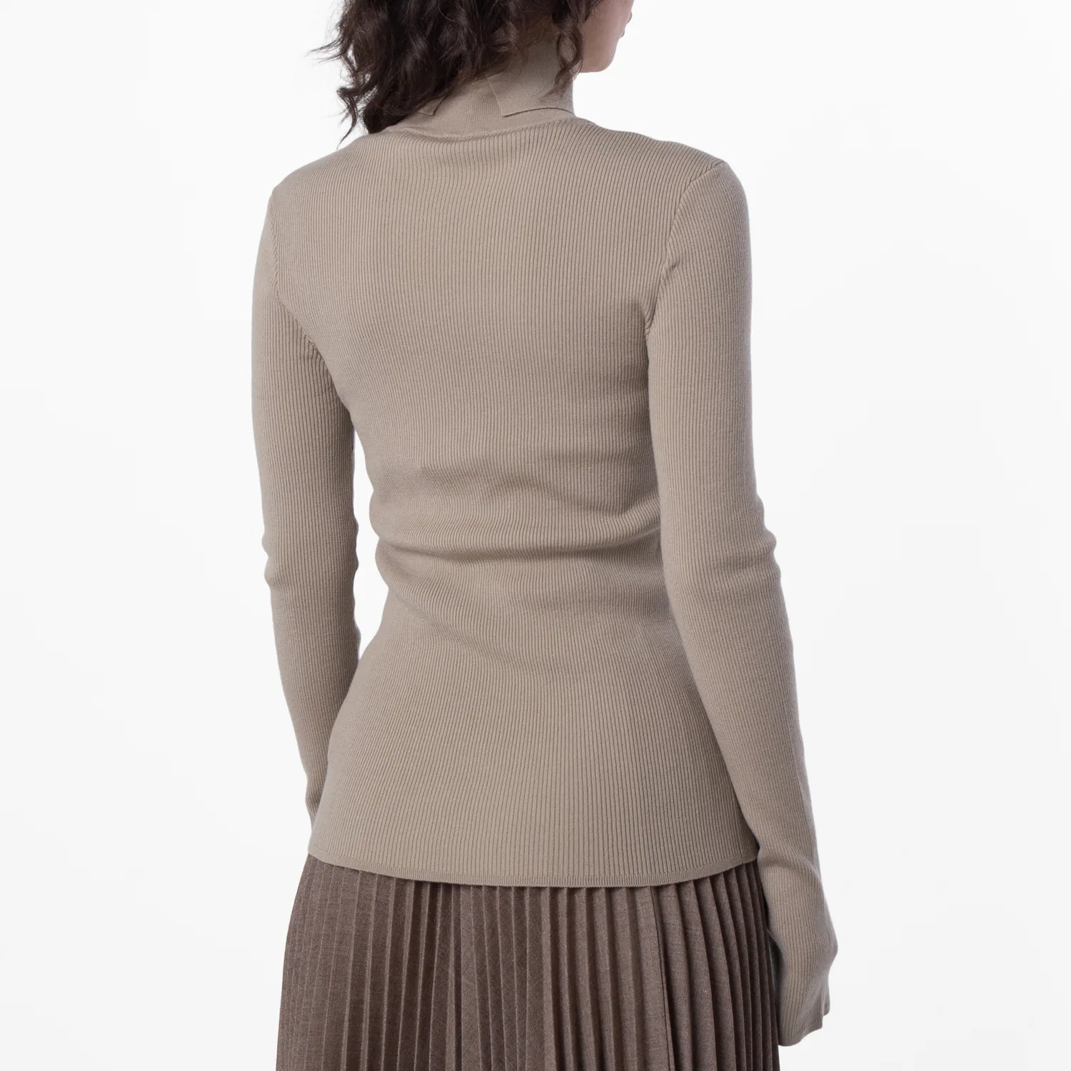 Свитер с высоким воротником EKD Wool Blend Rollneck Burberry, Limestone — фото 3