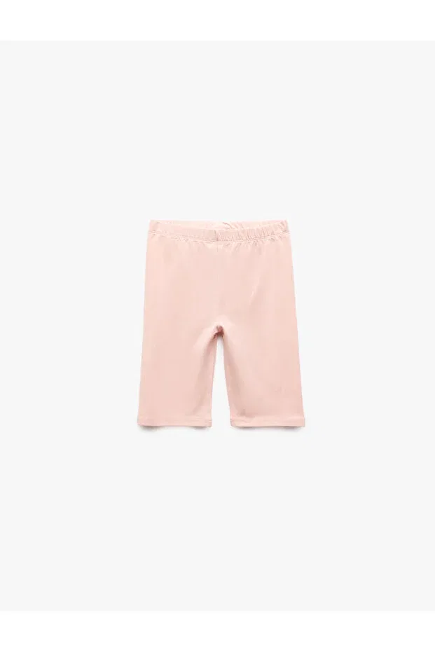 Детский комплект леггинсов для девочек Cotton Elastic Waist 2-Piece Basic Short Leggings Set Koton, Mixed — фото 4