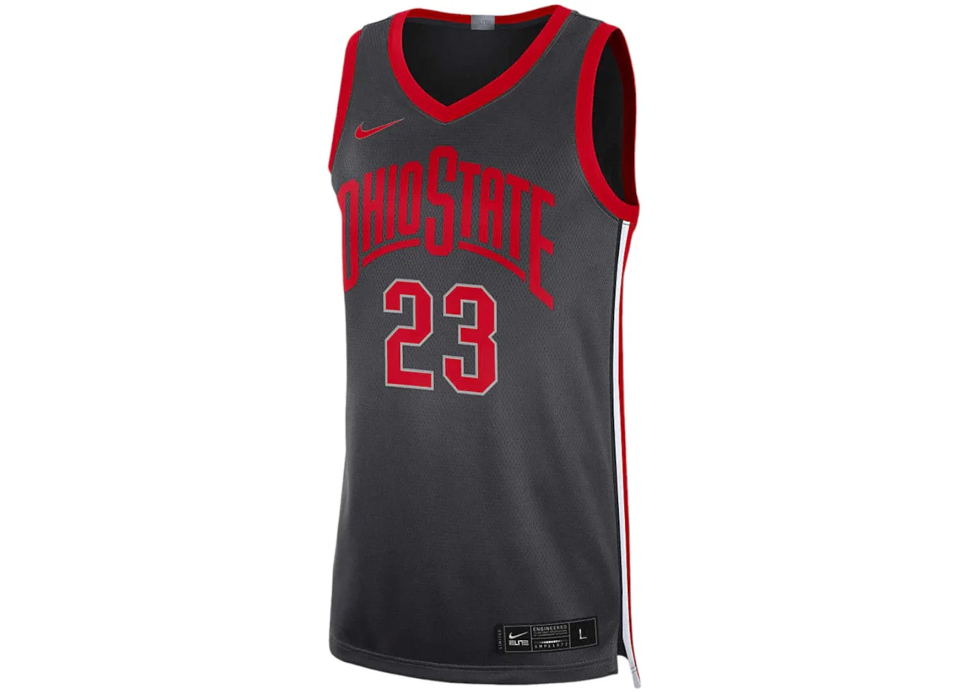 Мужская футбольная джерси Nike College Dri-Fit LeBron James Ohio State Jersey, Black
