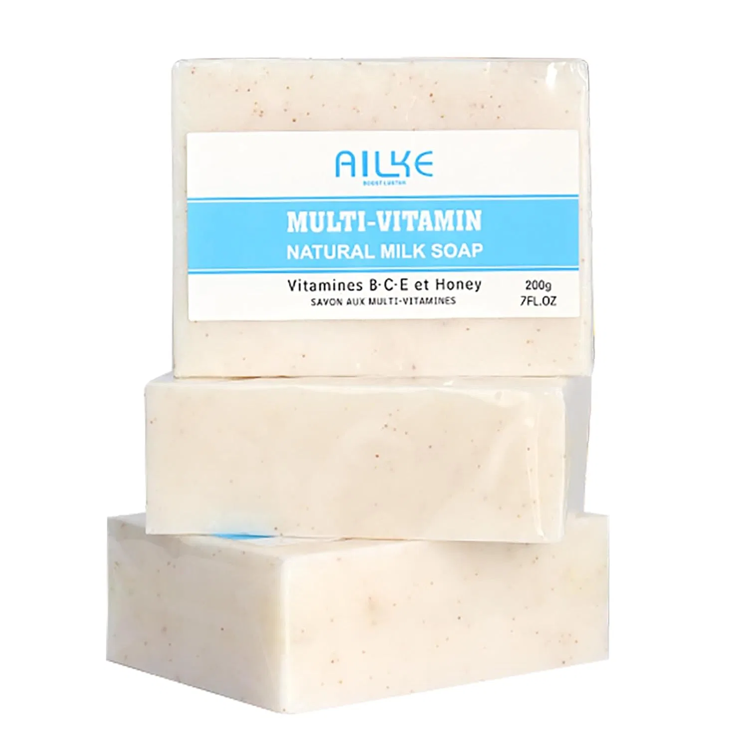Мыло твердое с мультивитаминами и натуральным молоком AILKE, 3 шт, 200г Ailke Boost Luster