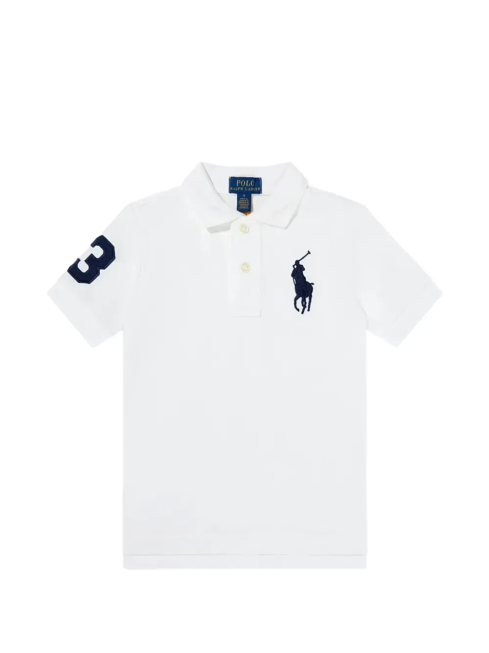 Футболка-поло Big Pony Polo Ralph Lauren Kids, белый