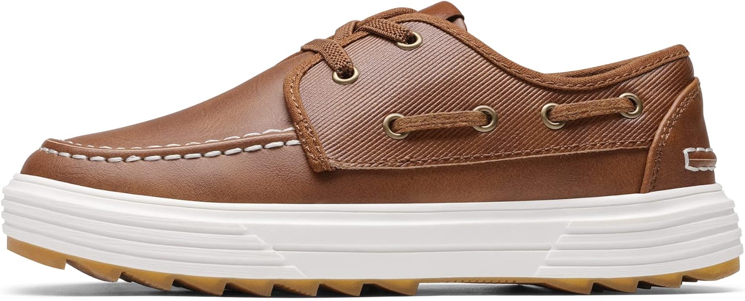 Мокасины Bruno Marc Boy's Boat Shoes на каждый день, повседневные и школьные туфли, коричневый — фото 2