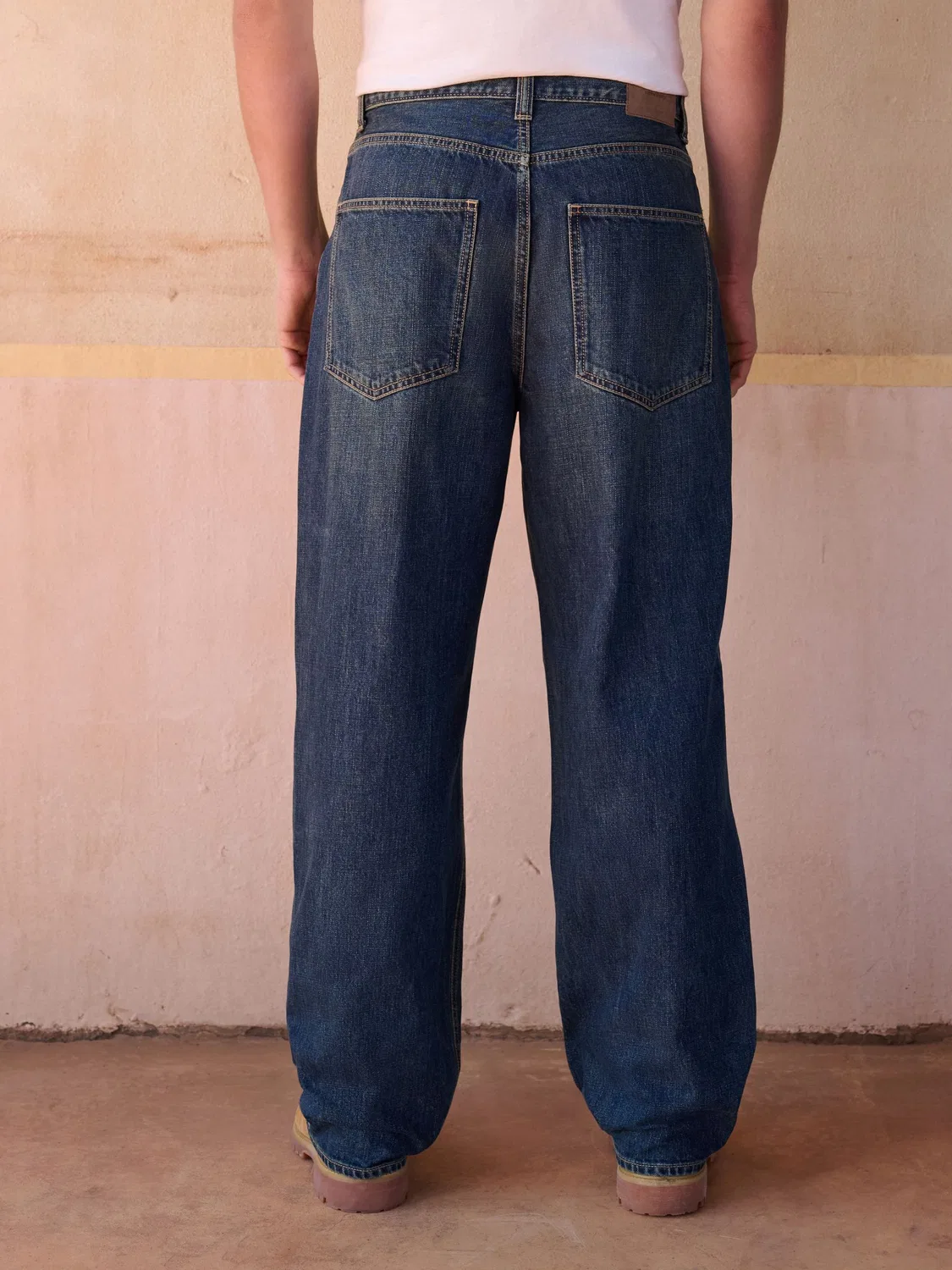 Джинсы свободного кроя Dark Vintage Blue Next — фото 4