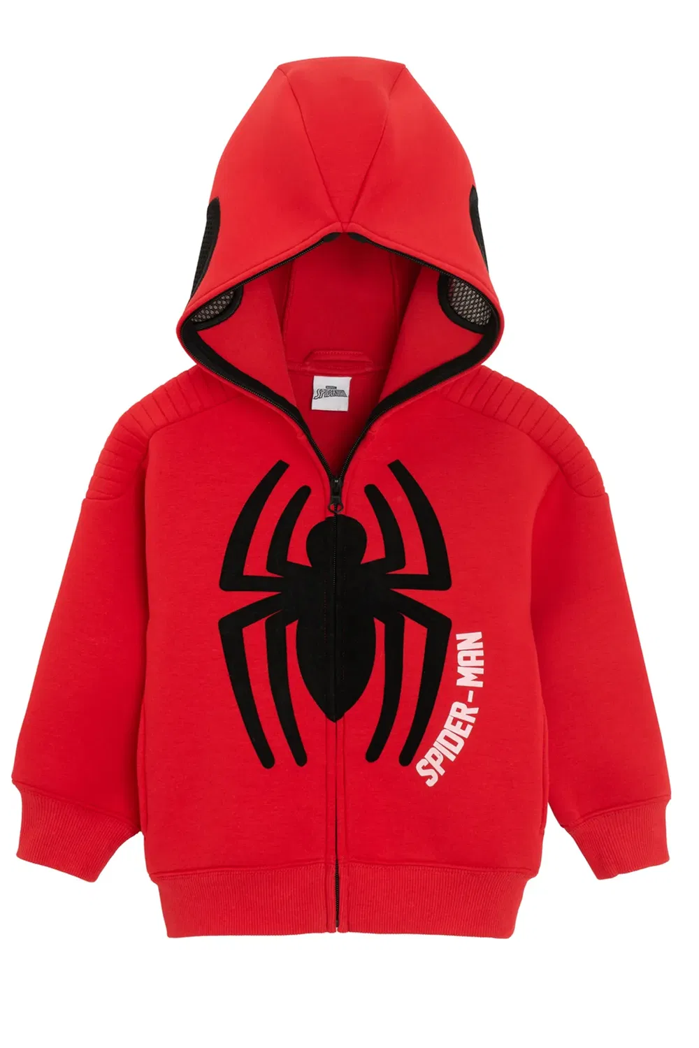 Детский худи на молнии с принтом Spider-Man Cool Club, Red — фото 2