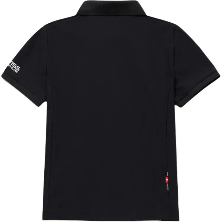Детское поло для юных спортсменов TRIATHLON DESCENTE, Black/BLKO — фото 3