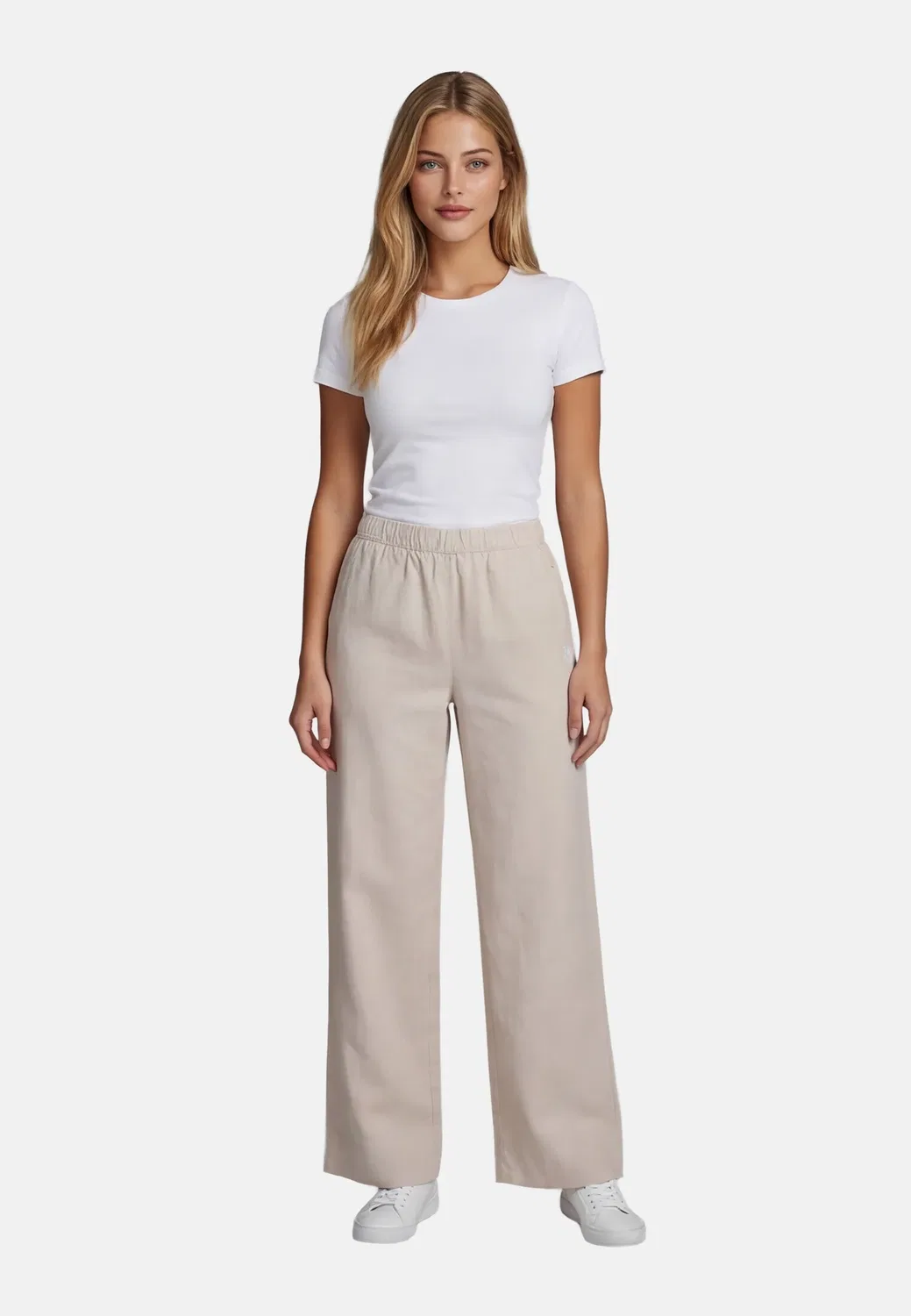 Женские брюки из льна U.S. Polo Assn., Beige