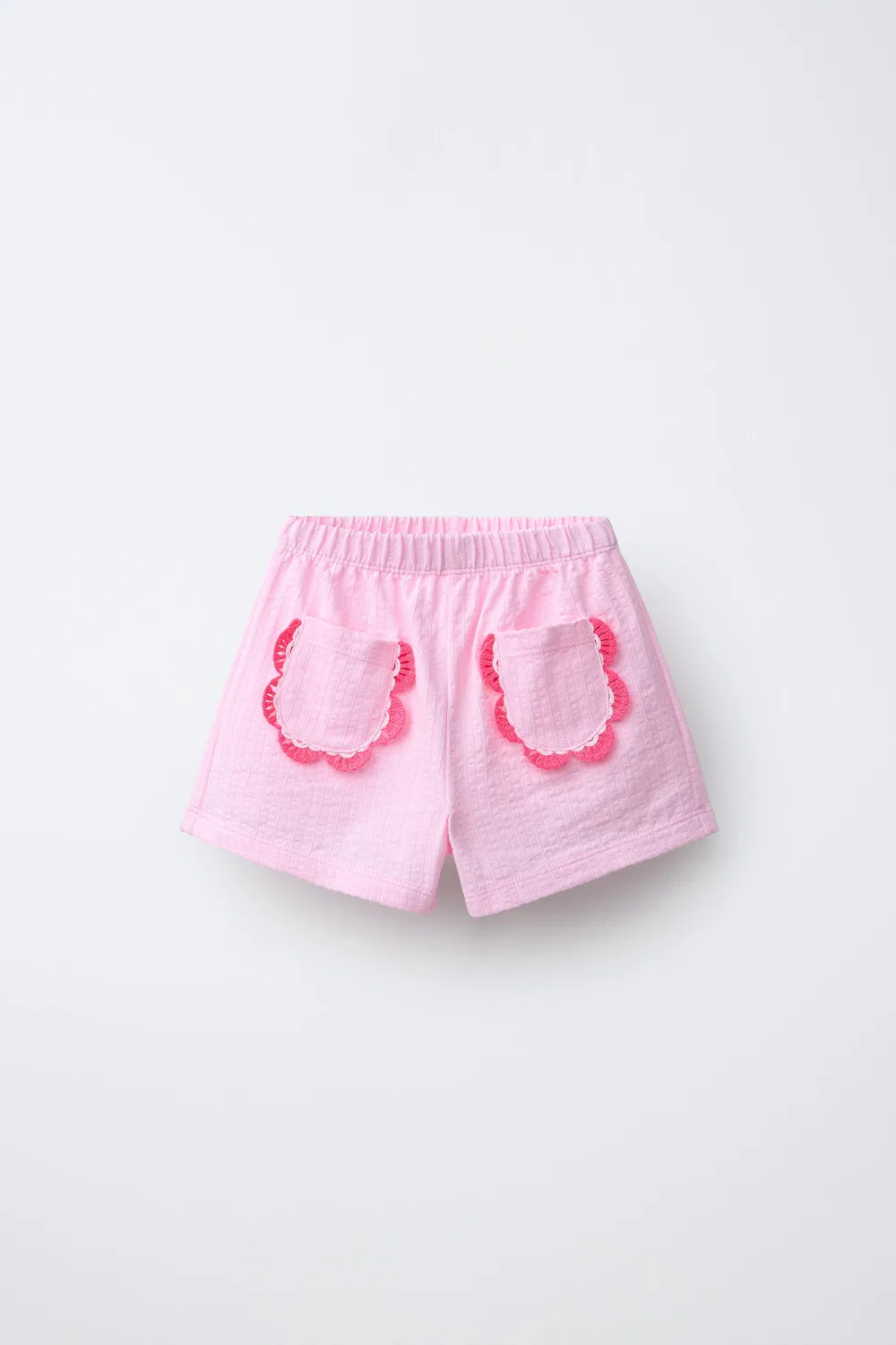 Бермудские шорты с вязаными карманами ZARA, Pastel Pink