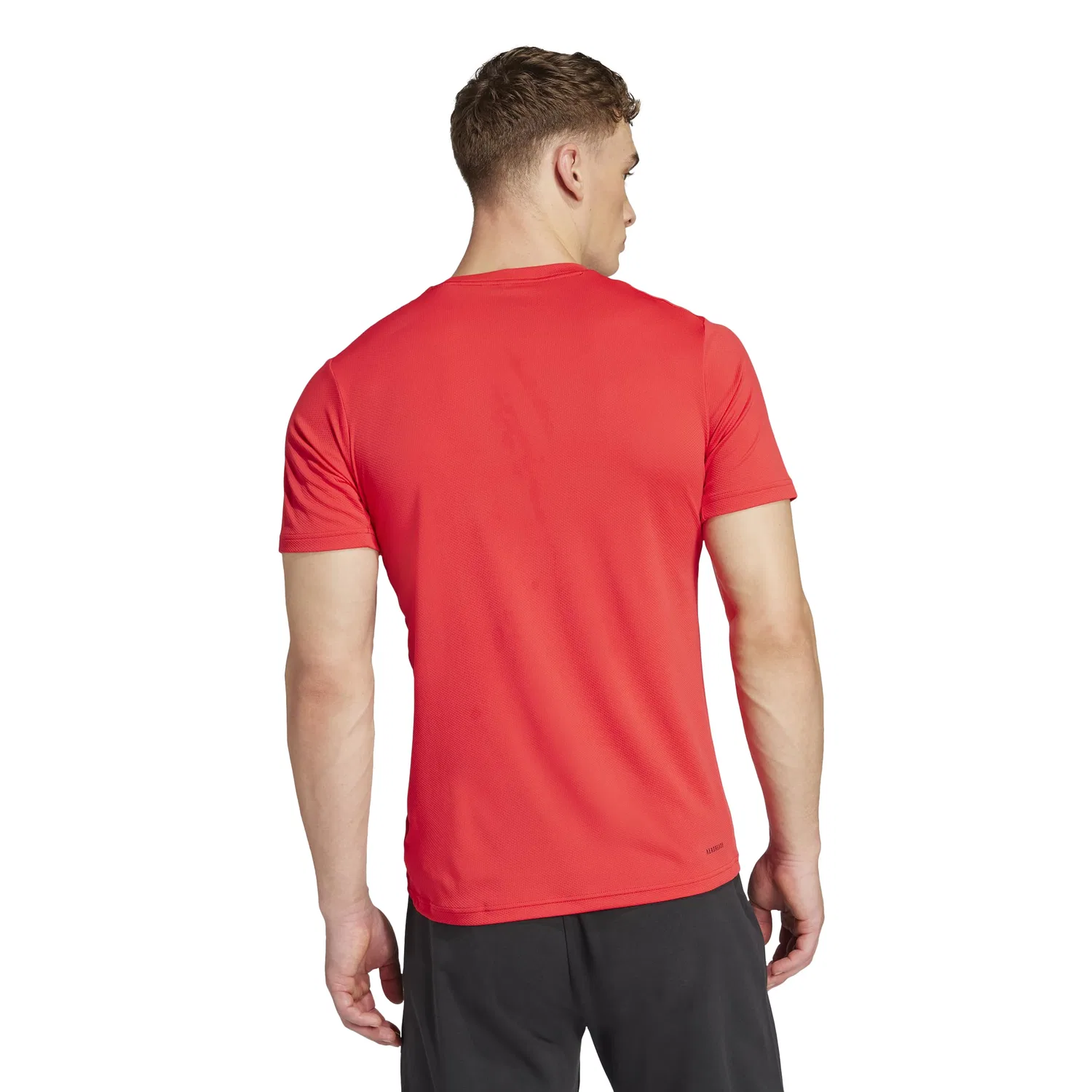 Мужская футболка с принтом Train Essentials Training Tee adidas, Shiny Red/Black — фото 2