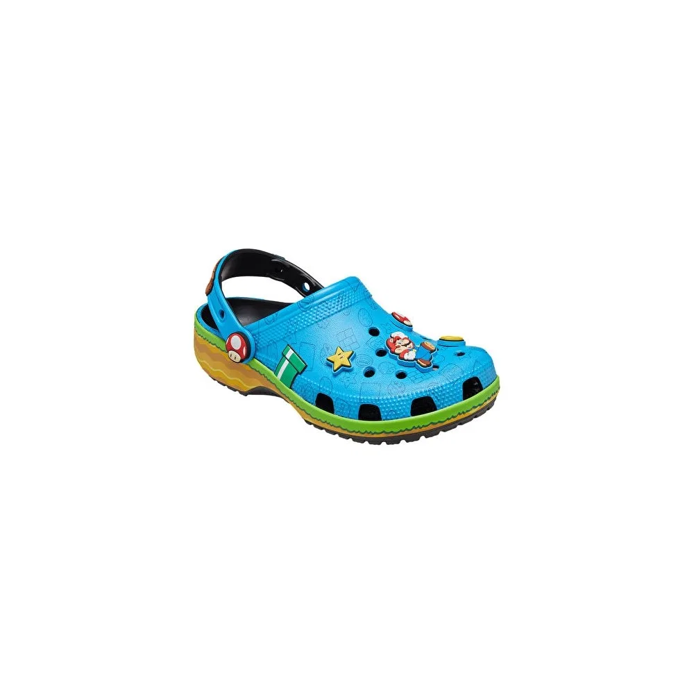 Детские сандалии-слайды Crocs Super Mario Core Cls Clg K, Разноцветные — фото 2