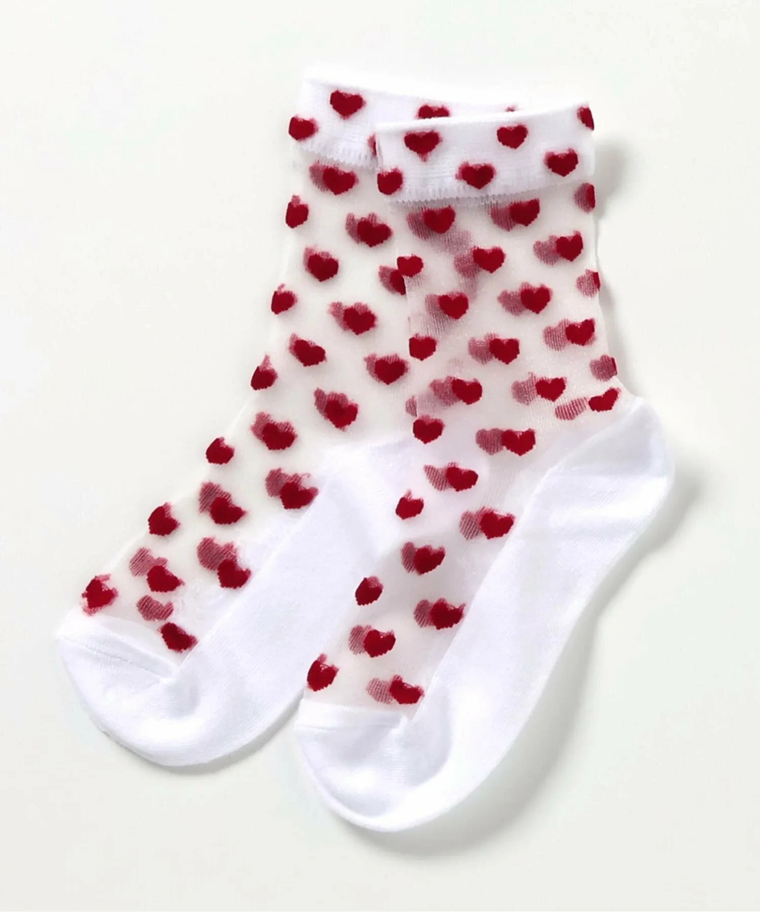Прозрачные носки до середины икры Apres les cours, Red