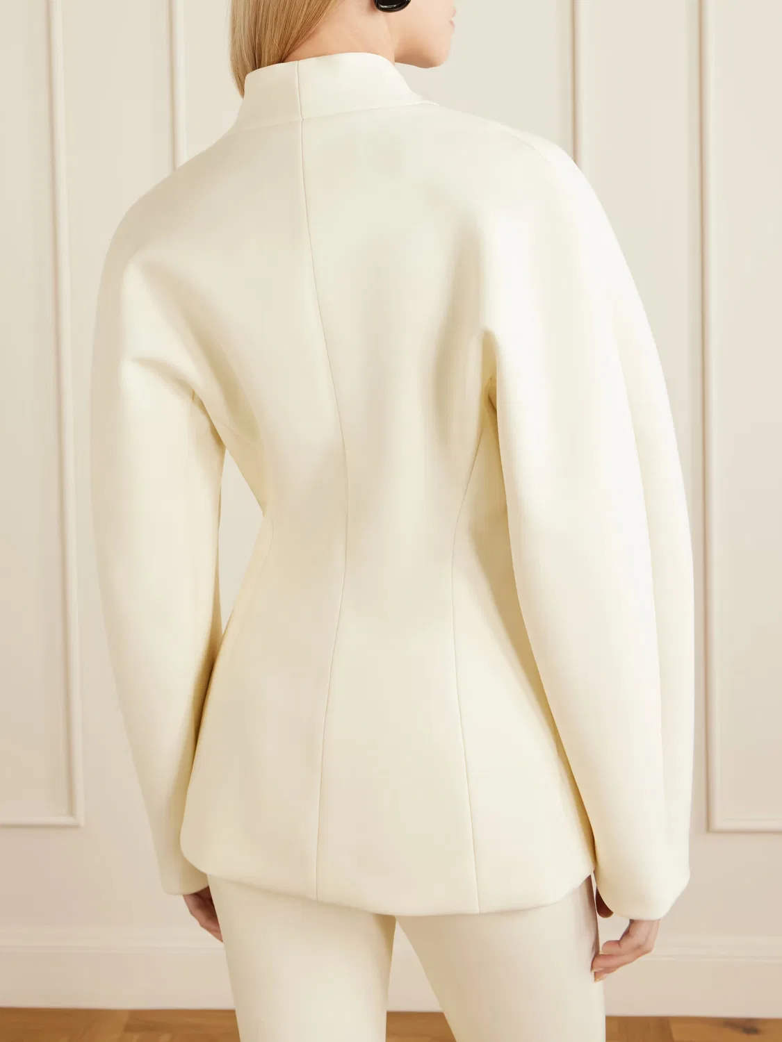 Блейзер Châle из габардина из смесовой шерсти Jacquemus, белый — фото 3