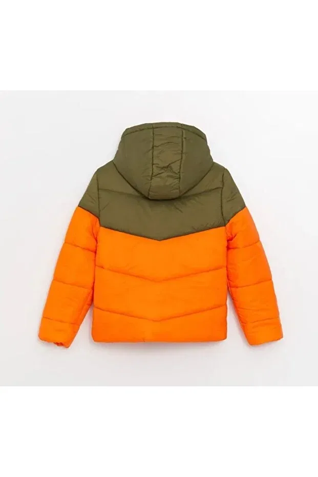 Детский пуховик для мальчиков с коротким рукавом Alya Butik, Orange — фото 2