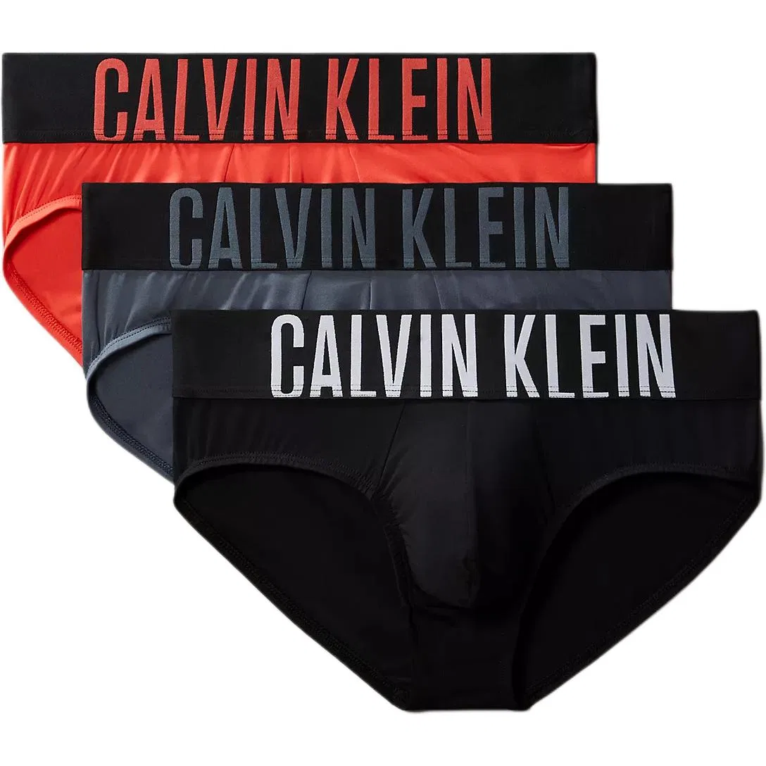 Мужские трусы-слипы Calvin Klein, Black/Blue Gray/Orange