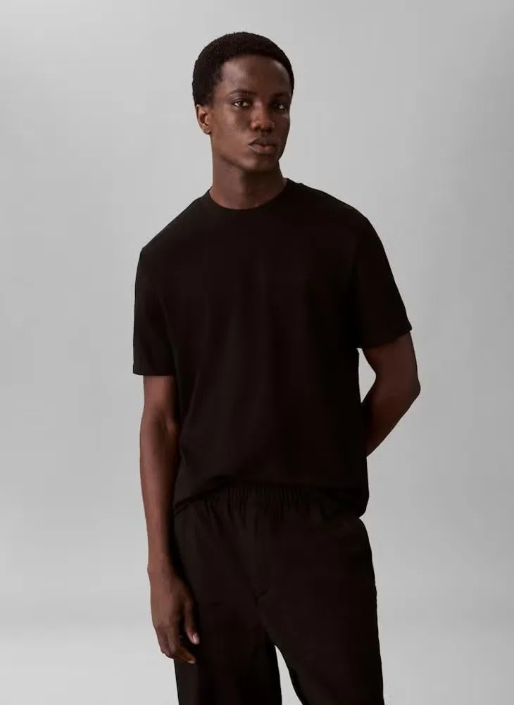 Футболка с коротким рукавом Tech Interlock Knit Calvin Klein, черный
