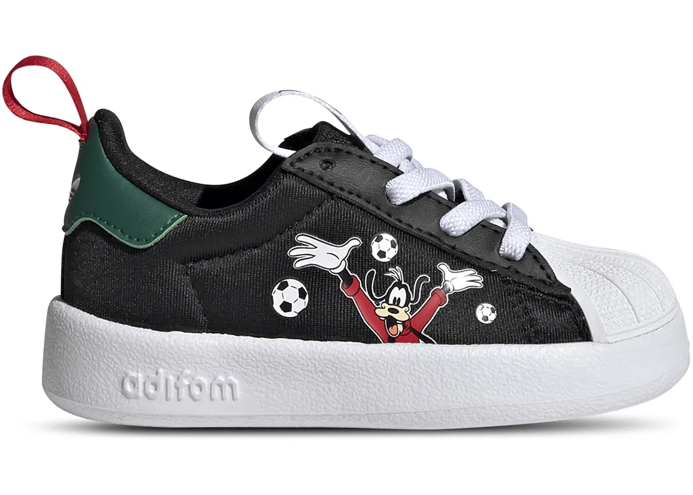 Детские кроссовки с принтом Adidas adiFOM Superstar 360, Core Black/Collegiate Green/Better Scarlet