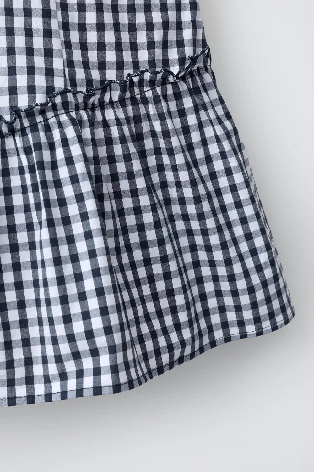 Платье в клетку ZARA, White/Navy — фото 4