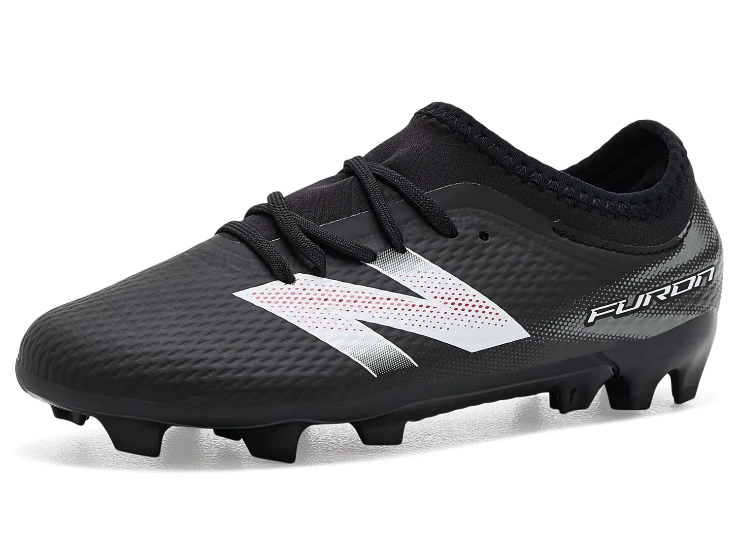 Бутсы Furon Team Junior Fg V9 (для маленьких и больших детей) New Balance Kids, Black 100/Nb 103 White — фото 2