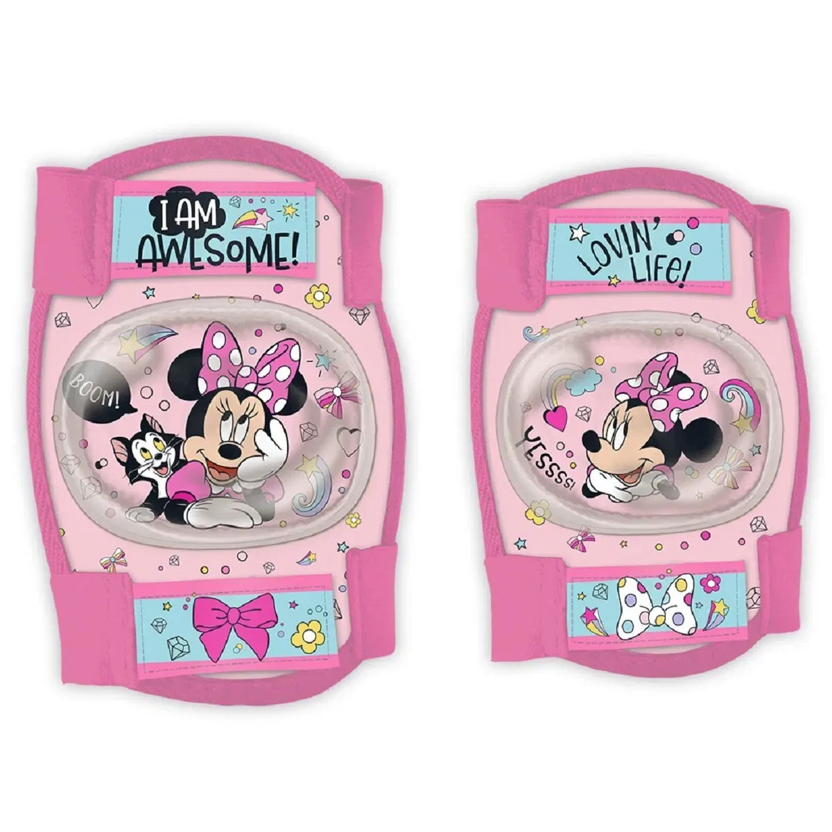 Комплект детских защитных наколенников и налокотников с принтом Minnie Mouse Disney, розовый Disney Minnie Mouse