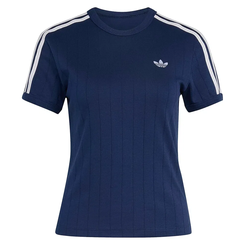 Женская футболка с принтом Pinstripe Slim Adidas Originals, Blue — фото 3