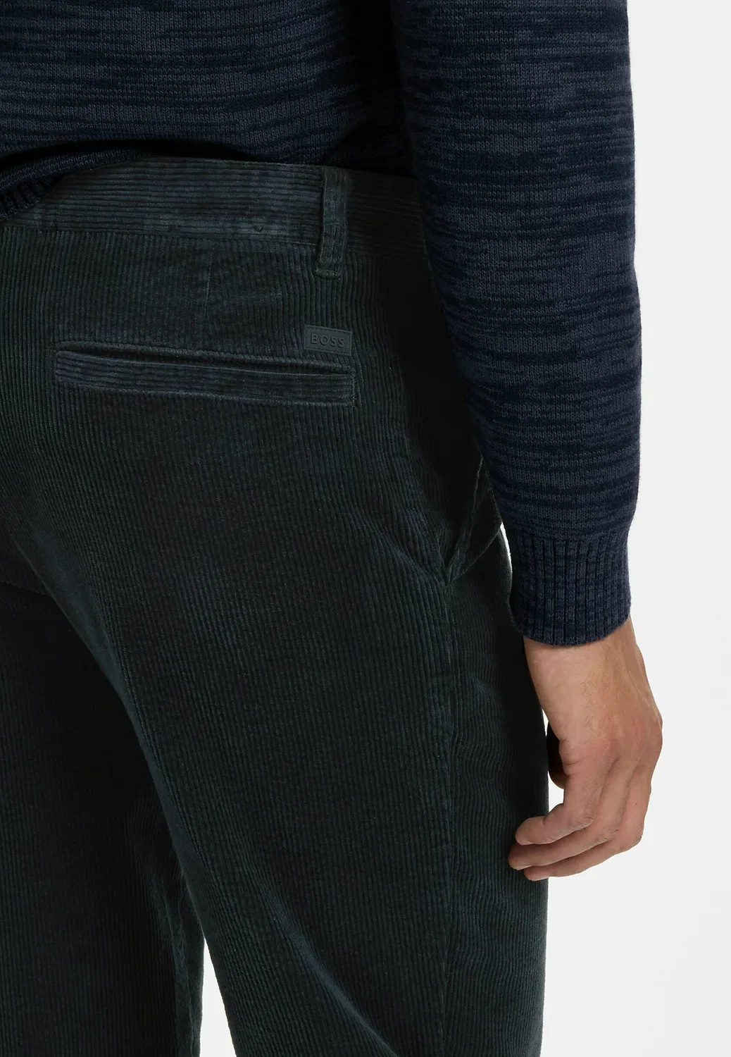 Chino_Tapered_N1 - чиносы Boss, Dark Blue Four — фото 4