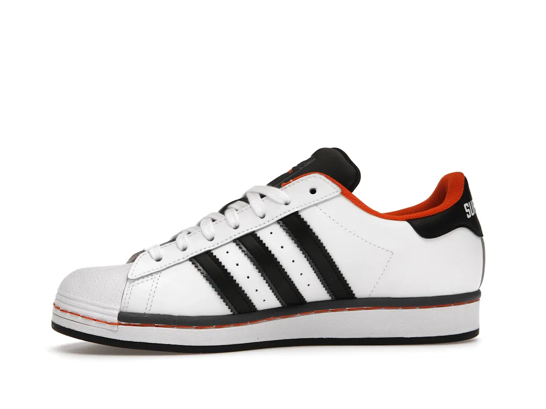 Детские кроссовки Lifestyle Adidas Superstar, Cloud White Core Black Orange — фото 3