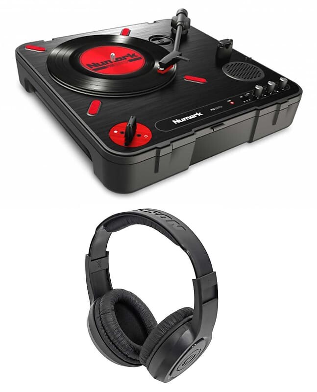 

Numark PT01 Scratch DJ Turntable с USB/AUX/RCA+динамиком+наушниками Samson PT01Scratch+SASR350