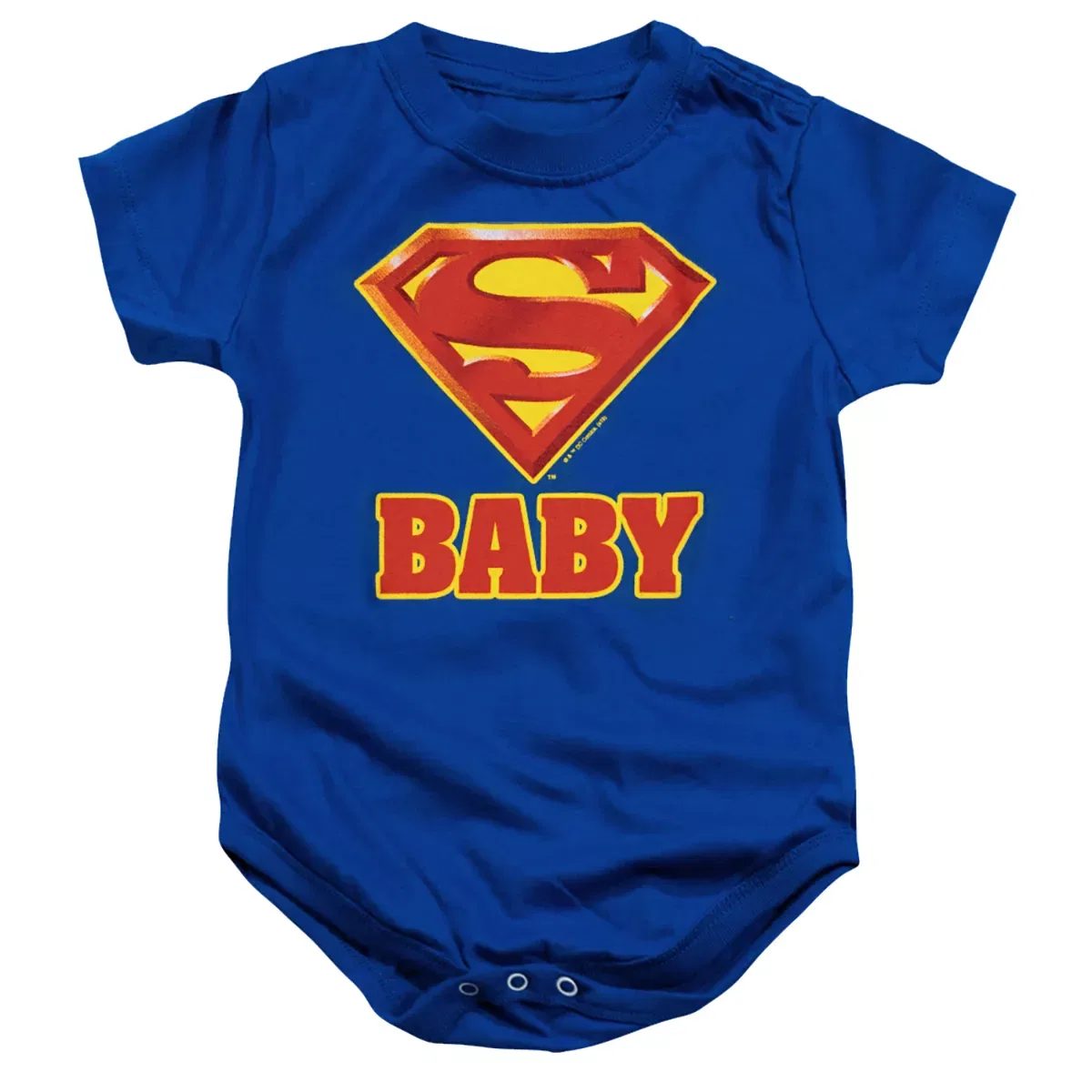 Детский боди-комбинезон с коротким рукавом с принтом Superman Royal Blue