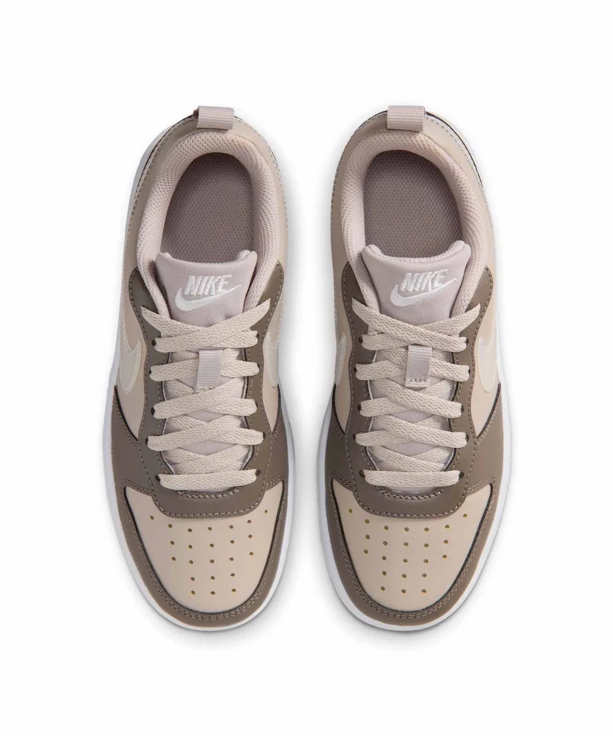 Детские кроссовки с низким силуэтом Nike Court Borough Low IV5820-200, Moon Particle/Cave Stone/White/White — фото 4