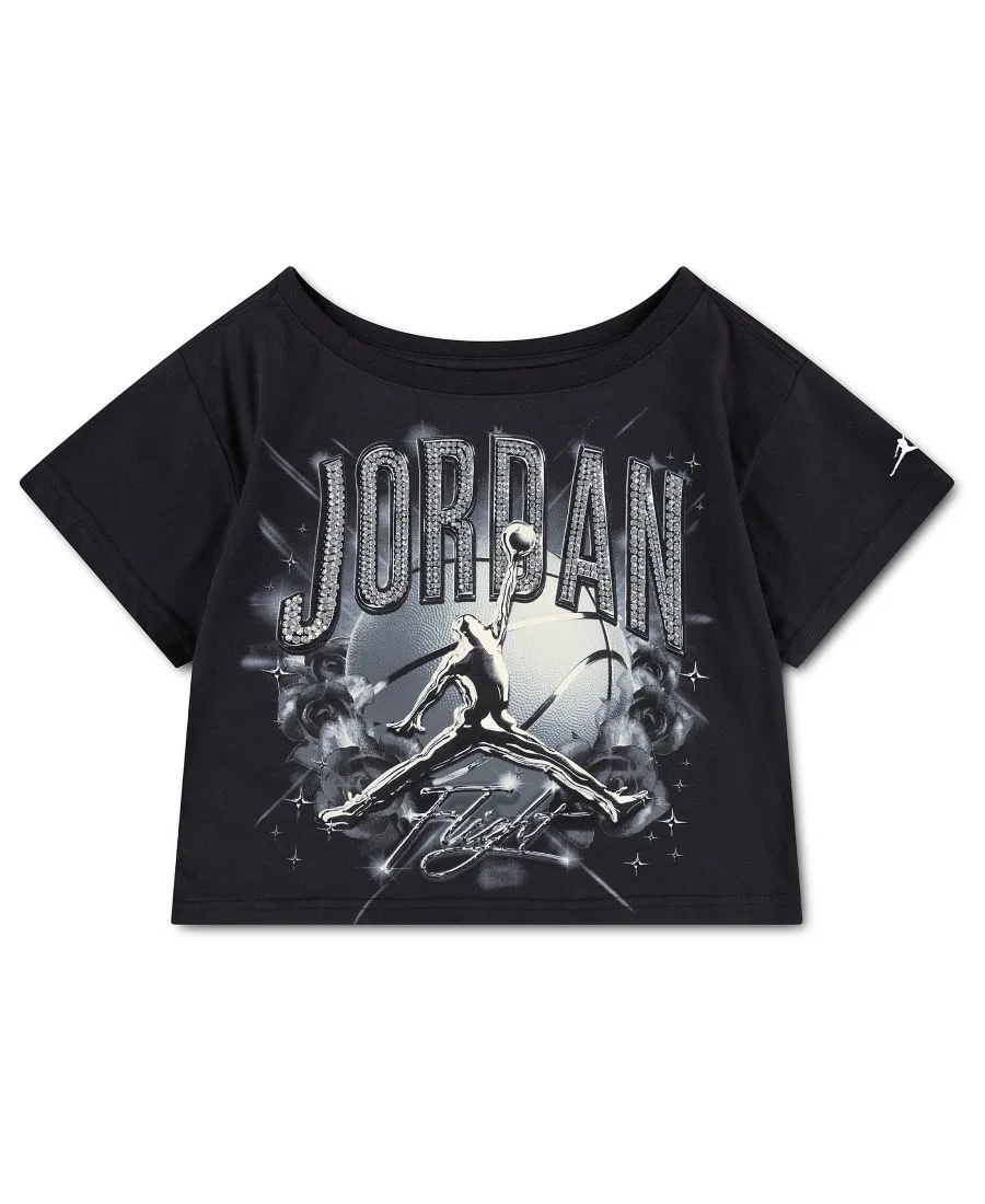Футболка с принтом Jordan Girls 7-16, Off Noir