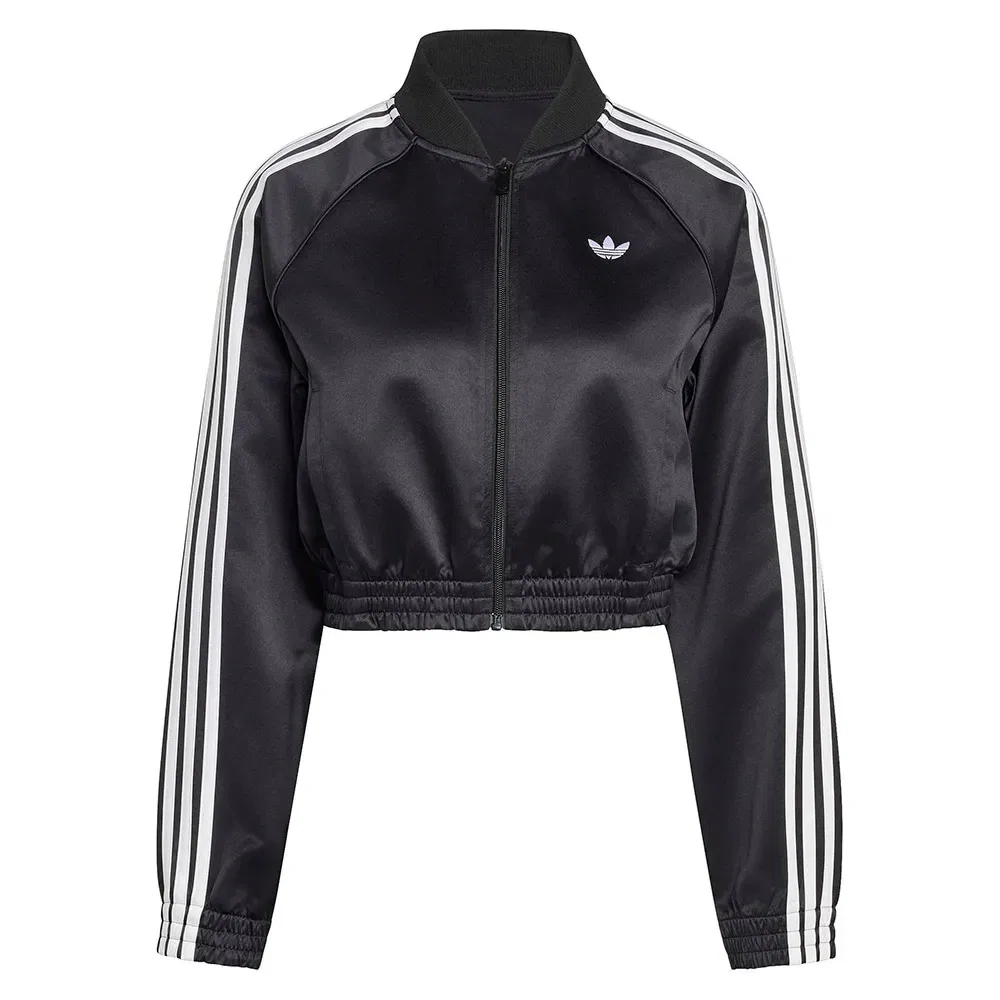 Женский свитшот с молнией Satin SST Adidas Originals, Black — фото 3