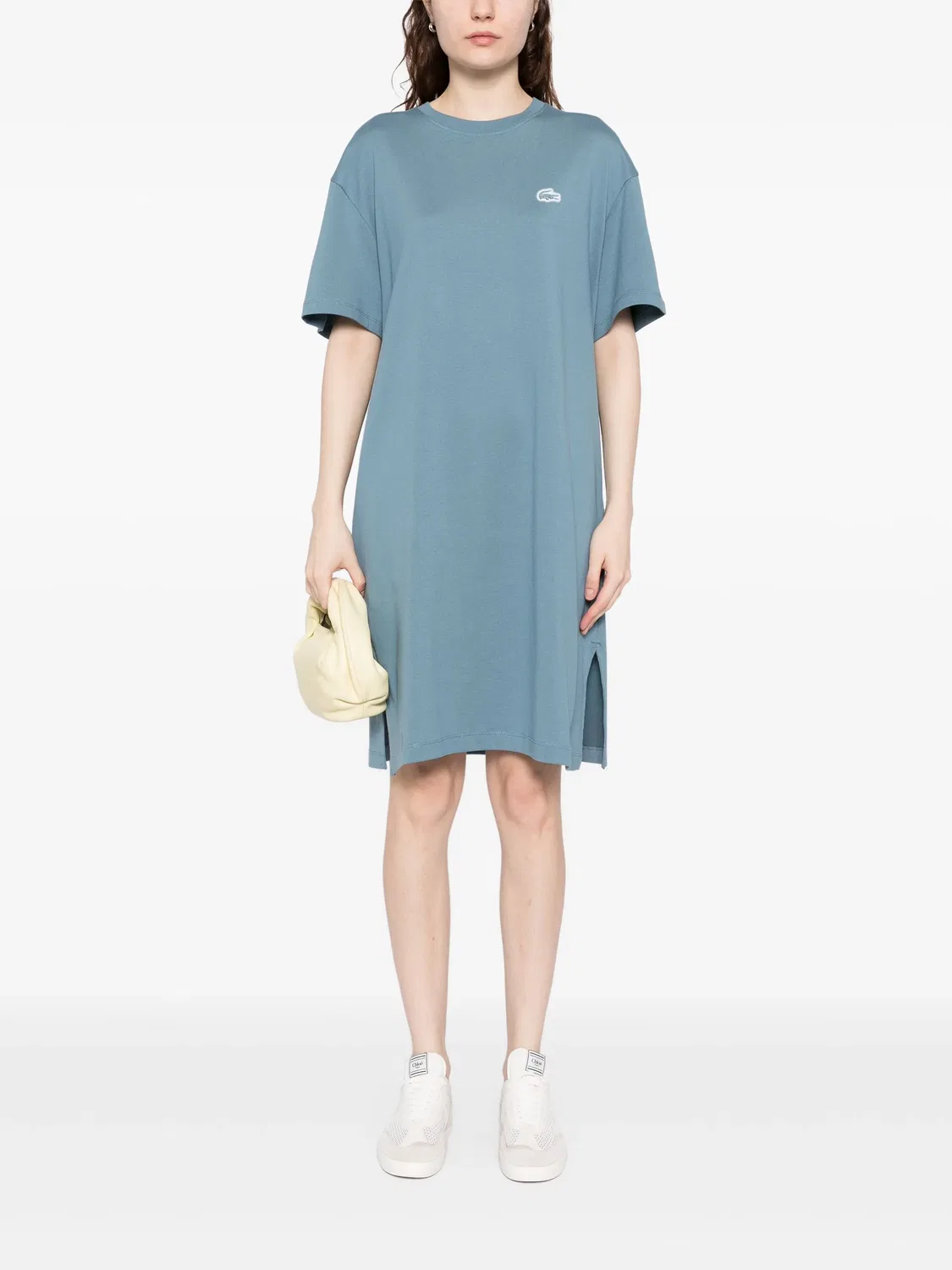 Платье-футболка из джерси Lacoste, аквамариновый — фото 3