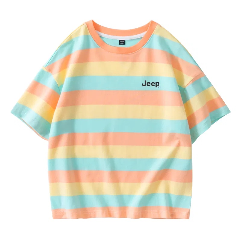 Детская футболка с коротким рукавом Jeep, Yellow Orange Blue/E Black Logo Silicone K