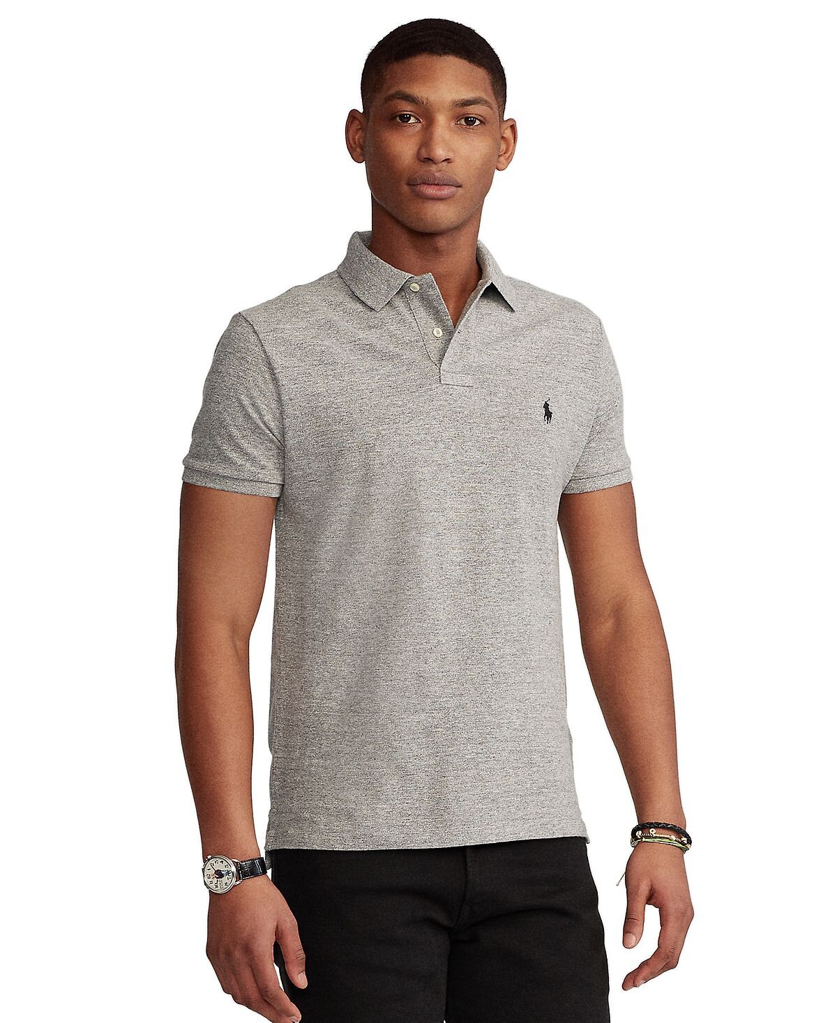 

Мужская футболка-поло slim fit из сетчатой ​​ткани на заказ Polo Ralph Lauren, мульти