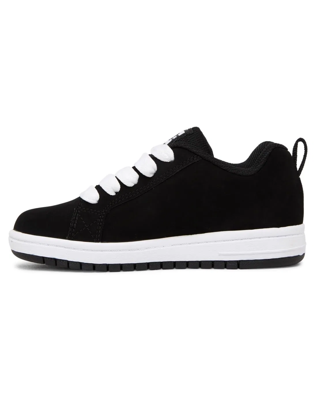 Детские кроссовки для мальчиков с кожаным верхом Court Graffik DC Shoes, Black White — фото 4