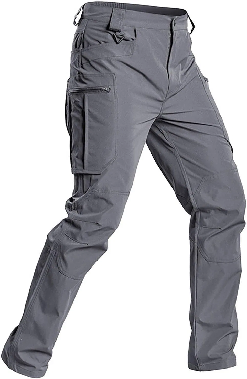 Мужские карго-брюки с прямым кроем, модель Tactical Outdoor Travel, #H05-Grey — фото 3
