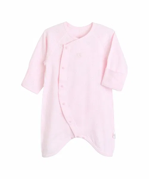 Детский комбинезон-боди с принтом Heart Eyelet, модель minimoi, moimoln, Pink