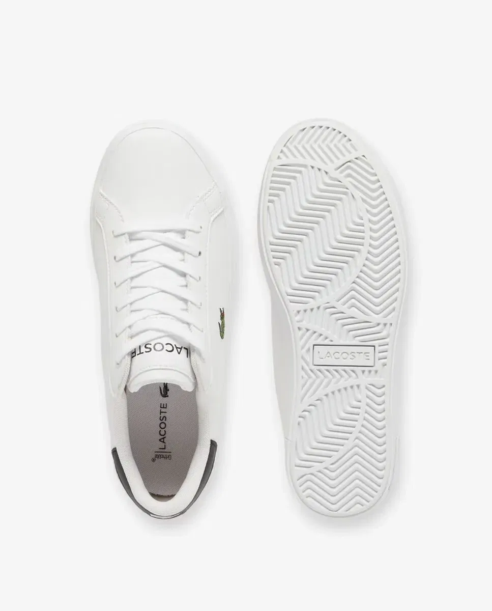 Детские кроссовки с вулканизированной подошвой Powercourt Lacoste, Blanco — фото 2