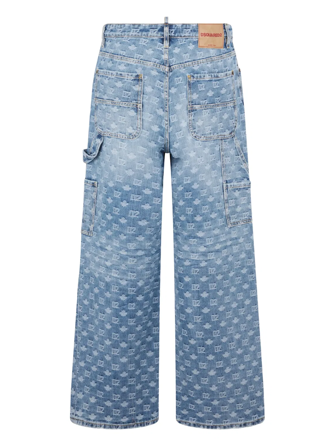 Джинсы с поясными петлями и несколькими карманами DSQUARED2, синий — фото 2