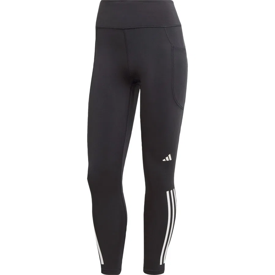 Леггинсы спортивные с принтом 7/8 adidas DailyRun 3-Stripes, Черный