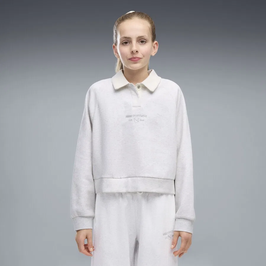 Толстовка PUMA 'Class' светло-серого цвета — фото 2
