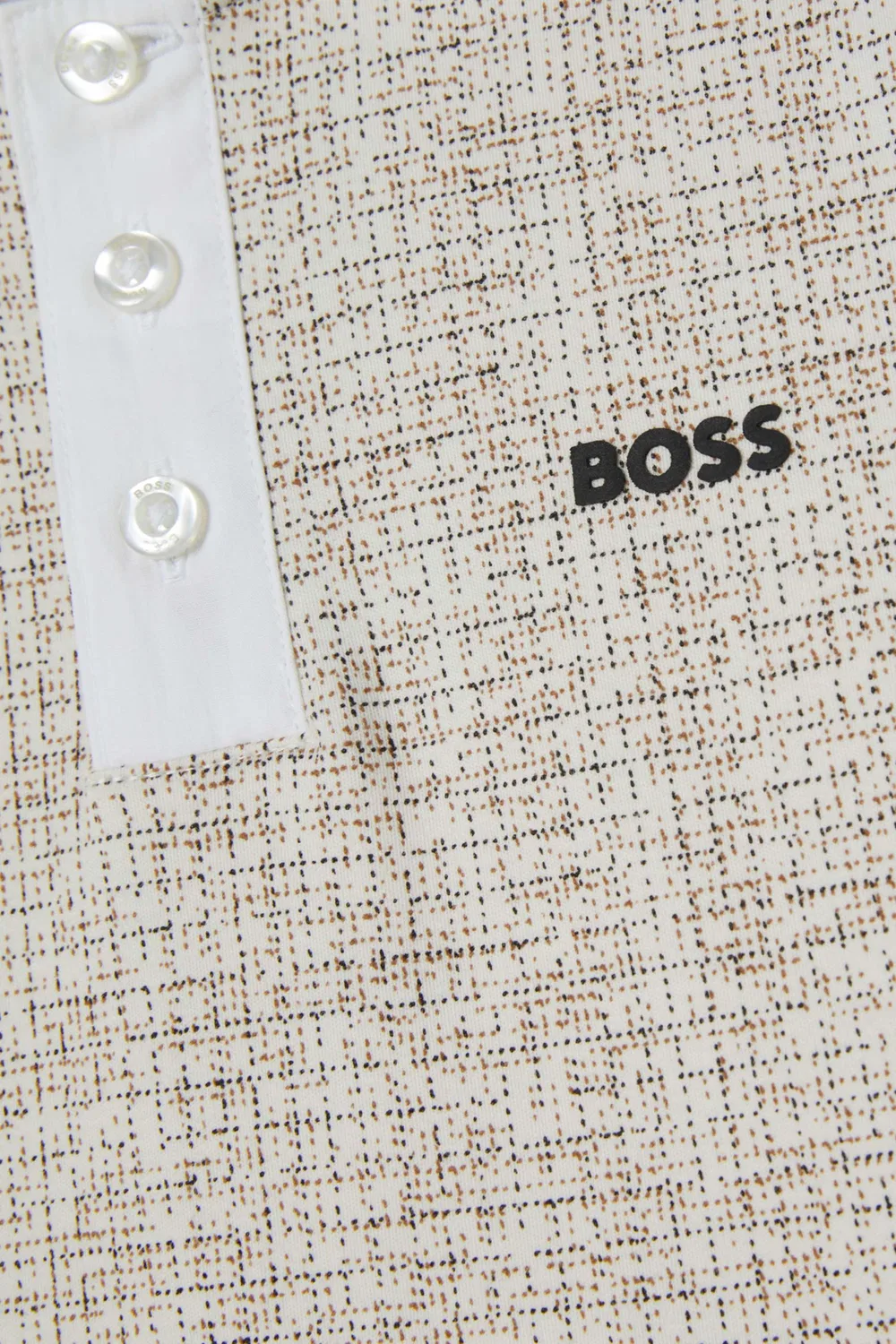 Рубашка поло в мелкую клетку из хлопка BOSS Kidswear — фото 4